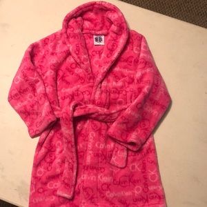 Calvin Klein plush robe.Size 5/6.Great condition!